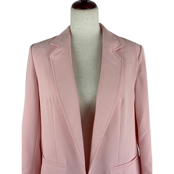 ANNE KLEIN OPEN FRONT NOTCH LAPEL BLAZER IN PINK NWT WOMEN'S SIZE PETITE LARGE - Picture 3 of 14